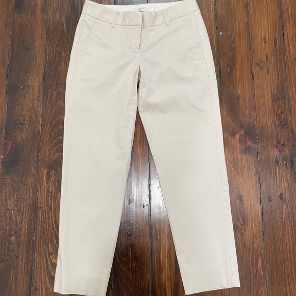 J. Crew beige cropped trousers size 00 petite